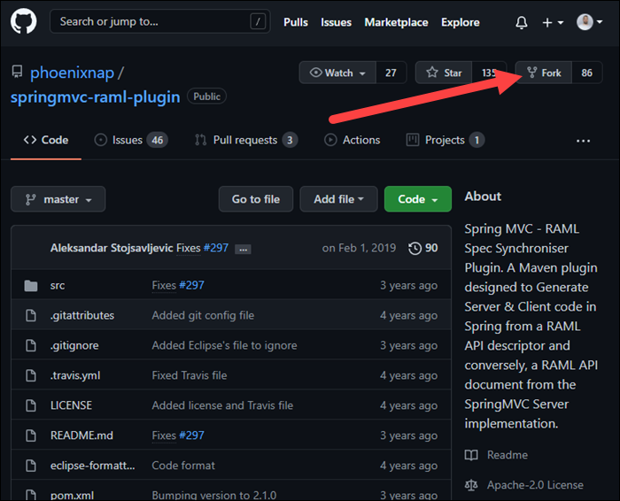 How to fork a repository on GitHub.